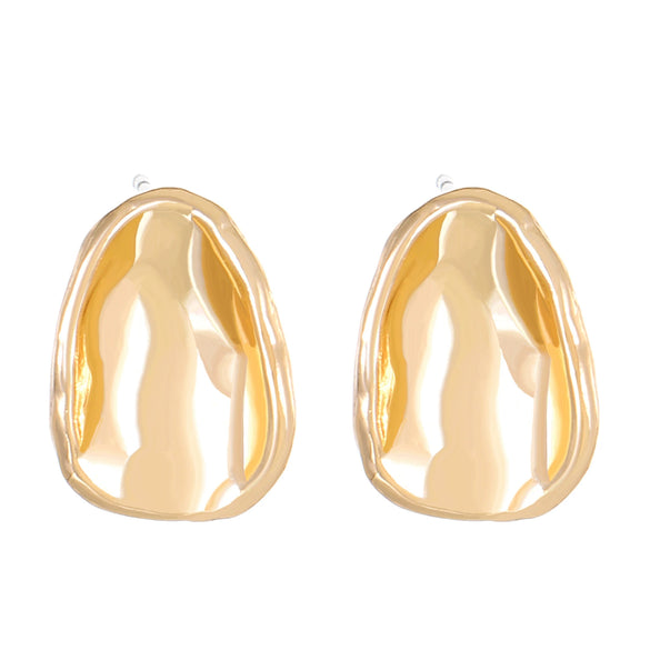 Wholesale Irregular Round Alloy Earrings With Geometric Pattern And Electroplating For Women In Ins Style