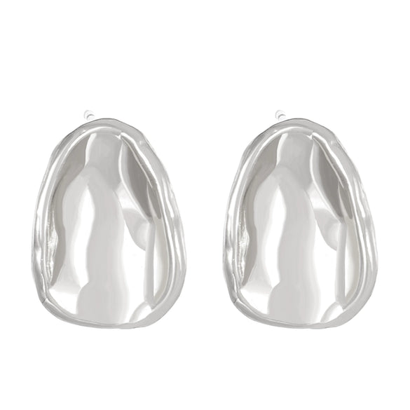 Wholesale Irregular Round Alloy Earrings With Geometric Pattern And Electroplating For Women In Ins Style