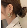 Wholesale Irregular Semi Circular Metal Earrings Ear Accessories Trendy Elegant All Match