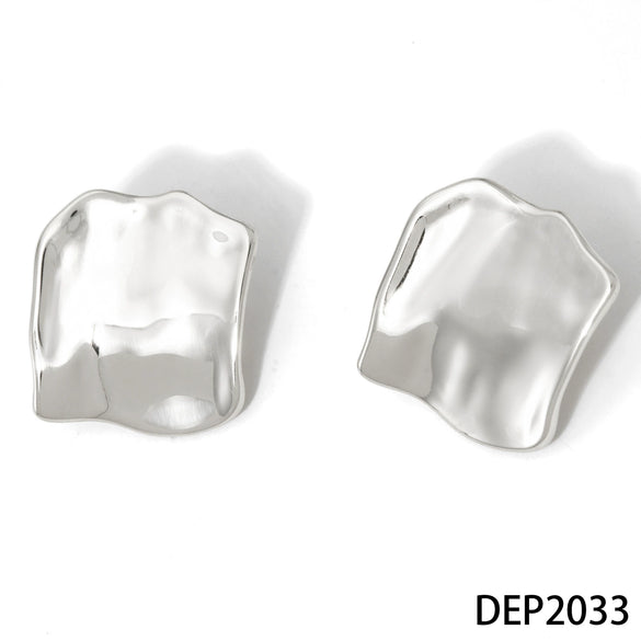 Wholesale Irregular Square Geometric 316 Stainless Steel Electroplated Women's Earrings Light Luxury Gentle Elegant Temperament Highend Versatile Fresh