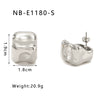 Wholesale Irregular Square Stainless Steel Hollow Earrings With Dazzling Concave Geometric Pattern And 18K Vacuum Plating In Furnace For Women