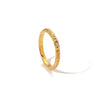 Wholesale Irregular Texture Inlaid Zircon Titanium Steel Ring With 18K Gold Electroplated For Women Geometric Style