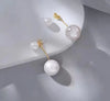 Wholesale Jewelry 1 Pair Elegant Ball Imitation Pearl Copper Drop Earrings