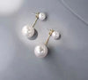 Wholesale Jewelry 1 Pair Elegant Ball Imitation Pearl Copper Drop Earrings