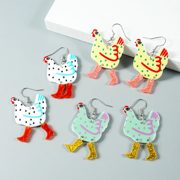 Wholesale Jewelry 1 Pair Funny Animal Arylic Drop Earrings