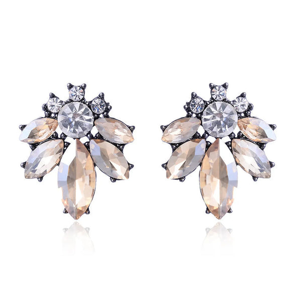 Wholesale Jewelry 1 Pair Simple Style Flower Butterfly Alloy Artificial Gemstones Drop Earrings Ear Studs