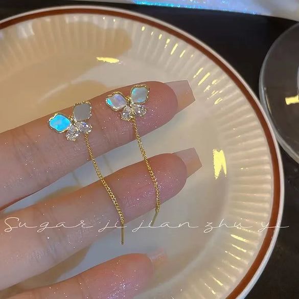 Wholesale Jewelry 1 Pair Simple Style Heart Shape Flower Bow Knot Alloy Rhinestones Earrings