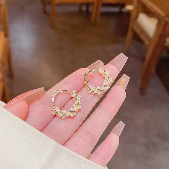 Wholesale Jewelry 1 Pair Simple Style Heart Shape Flower Bow Knot Alloy Rhinestones Earrings