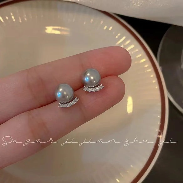 Wholesale Jewelry 1 Pair Simple Style Heart Shape Flower Bow Knot Alloy Rhinestones Earrings