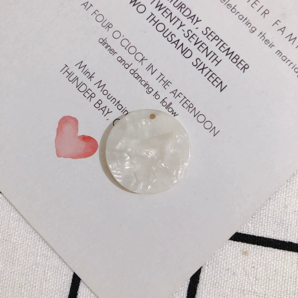 Wholesale Jewelry Accessories Acetic Acid Wafer Earrings With Fresh Marble Pattern Handmade Pendant