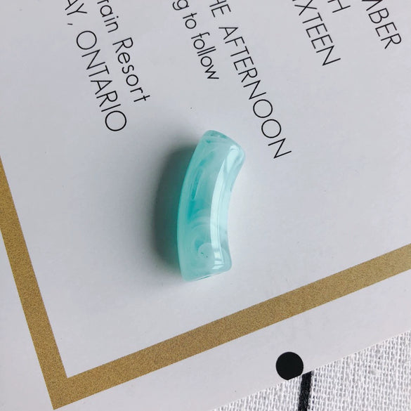 Wholesale Jewelry Accessories Acrylic Plastic Resin Environmental Protection Halo Bent Tube Beads For Earrings Necklace Bracelet