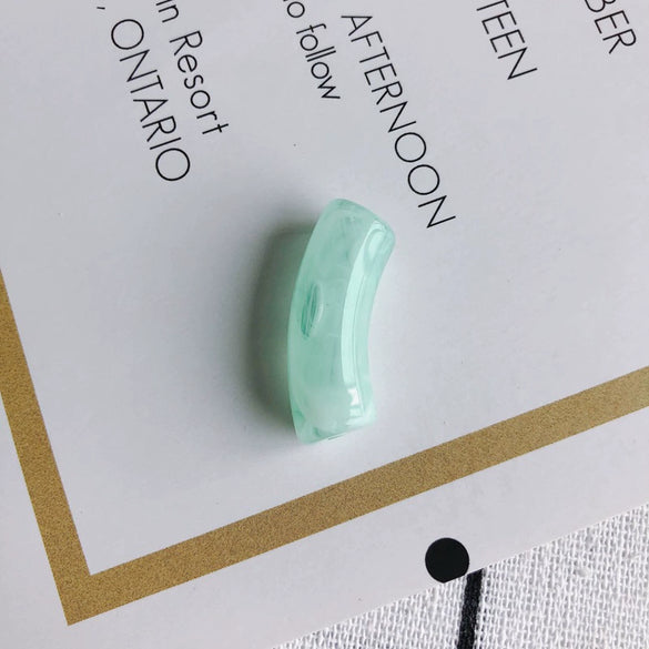 Wholesale Jewelry Accessories Acrylic Plastic Resin Environmental Protection Halo Bent Tube Beads For Earrings Necklace Bracelet