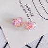 Wholesale Jewelry Accessories Acrylic Resin Candy Color Sparkling Stars Peach Heart Jewelry Material