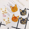 Wholesale Jewelry Accessories Acrylic Resin Kitten Pendant With Carving And Inlay