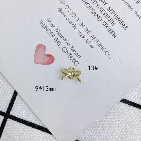Wholesale Jewelry Accessories Alloy Bow Pendant Electroplated For Earrings Necklaces And Bracelets