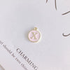 Wholesale Jewelry Accessories Alloy Dripping Oil Round English Letter Necklace Material