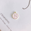 Wholesale Jewelry Accessories Alloy Dripping Oil Round English Letter Necklace Material