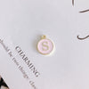 Wholesale Jewelry Accessories Alloy Dripping Oil Round English Letter Necklace Material