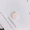 Wholesale Jewelry Accessories Alloy Dripping Oil Round English Letter Necklace Material