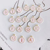 Wholesale Jewelry Accessories Alloy Dripping Oil Round English Letter Necklace Material