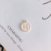 Wholesale Jewelry Accessories Alloy Dripping Oil Round English Letter Necklace Material