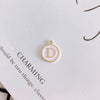 Wholesale Jewelry Accessories Alloy Dripping Oil Round English Letter Necklace Material