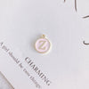 Wholesale Jewelry Accessories Alloy Dripping Oil Round English Letter Necklace Material