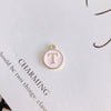 Wholesale Jewelry Accessories Alloy Dripping Oil Round English Letter Necklace Material