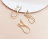 Wholesale Jewelry Accessories Alloy Ear Hook Clip Earrings Accessories Simple Gold Silver Glossy