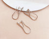 Wholesale Jewelry Accessories Alloy Ear Hook Clip Earrings Accessories Simple Gold Silver Glossy