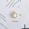 Wholesale Jewelry Accessories Alloy Geometric Shape Inlaid Pearl Electroplating Small Pendant Earrings