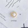 Wholesale Jewelry Accessories Alloy Geometric Shape Inlaid Pearl Electroplating Small Pendant Earrings