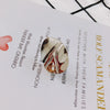 Wholesale Jewelry Accessories Alloy S925 Silver Needle Ring Curved Oval Rectangular Geometric Shape Earrings Electroplated