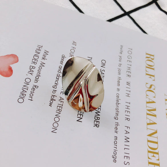 Wholesale Jewelry Accessories Alloy S925 Silver Needle Ring Curved Oval Rectangular Geometric Shape Earrings Electroplated