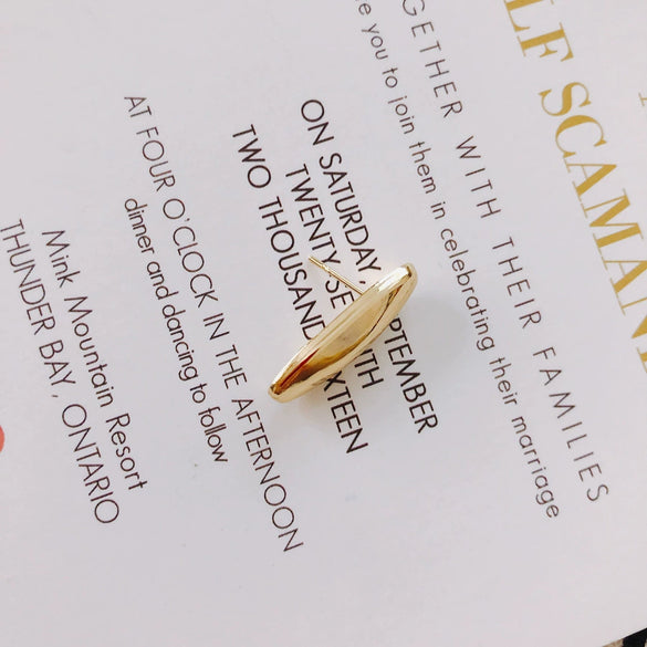 Wholesale Jewelry Accessories Alloy S925 Silver Needle Ring Curved Oval Rectangular Geometric Shape Earrings Electroplated