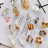 Wholesale Jewelry Accessories Alloy S925 Silver Needle Ring Curved Oval Rectangular Geometric Shape Earrings Electroplated