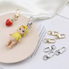 Wholesale Jewelry Accessories Alloy Silver Plated Gold Plated Electroplated U Shaped Minimalist Keychain Pendant