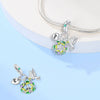 Wholesale Jewelry Accessories Bracelet Copper Plated 925 Silver Life Tree Sun World Peace Pigeon Charm Beads With Dripping Oil Design