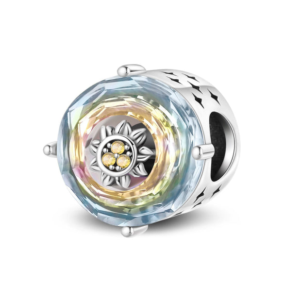 Wholesale Jewelry Accessories Bracelet Copper Plated 925 Silver Life Tree Sun World Peace Pigeon Charm Beads With Dripping Oil Design