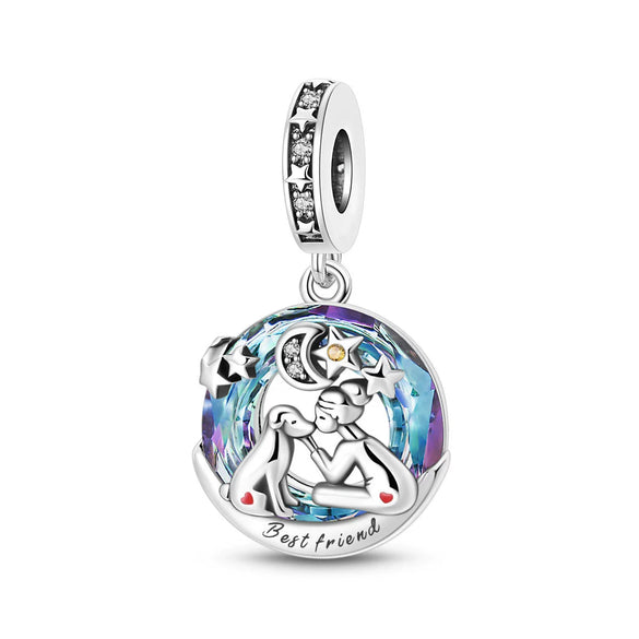Wholesale Jewelry Accessories Bracelet Copper Plated 925 Silver Life Tree Sun World Peace Pigeon Charm Beads With Dripping Oil Design