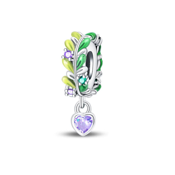 Wholesale Jewelry Accessories Bracelet Copper Plated 925 Silver Life Tree Sun World Peace Pigeon Charm Beads With Dripping Oil Design