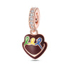 Wholesale Jewelry Accessories Bracelet Silver Plated Fruit Food Style Dripping Oil Gourmet Macaron Chips Chocolate Cake Pendant Charm Beads