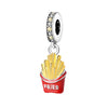 Wholesale Jewelry Accessories Bracelet Silver Plated Fruit Food Style Dripping Oil Gourmet Macaron Chips Chocolate Cake Pendant Charm Beads