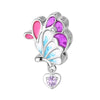Wholesale Jewelry Accessories Butterfly Beads Bracelet 925 Silver Plated With Dripping Oil Treatment