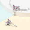 Wholesale Jewelry Accessories Butterfly Beads Bracelet 925 Silver Plated With Dripping Oil Treatment