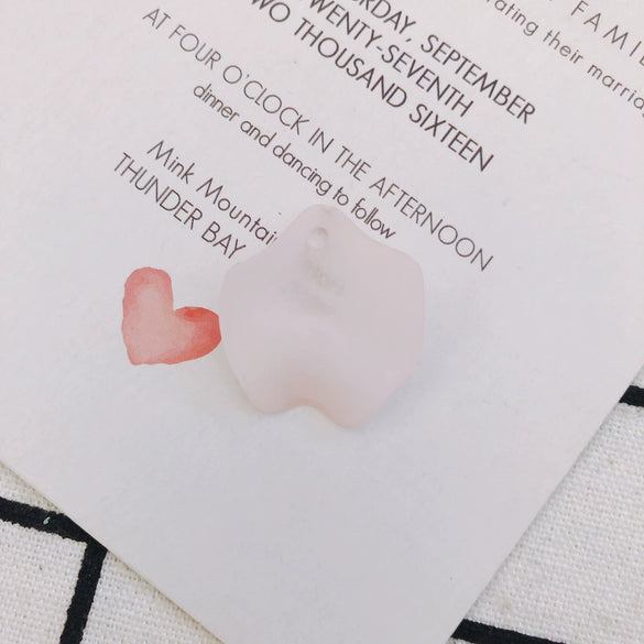 Wholesale Jewelry Accessories Candy Color Petal Pendant Earrings Plastic Resin Handmade