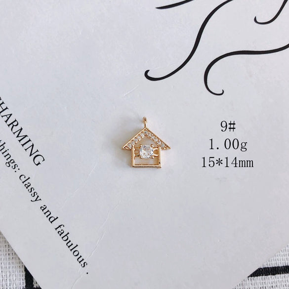 Wholesale Jewelry Accessories Copper And Zircon Inlaid Love Moon Wings Cross Pendant