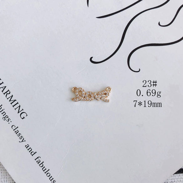 Wholesale Jewelry Accessories Copper And Zircon Inlaid Love Moon Wings Cross Pendant