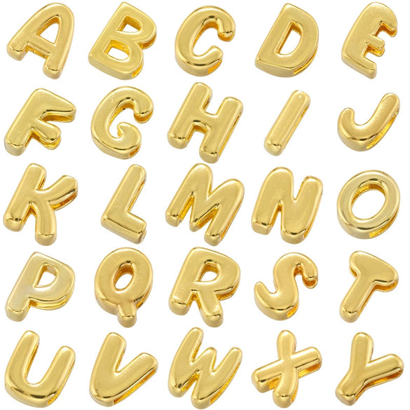 Wholesale Jewelry Accessories Copper Electroplated With English Letter Beads