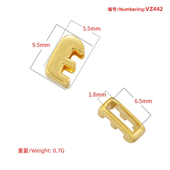Wholesale Jewelry Accessories Copper Electroplated With English Letter Beads